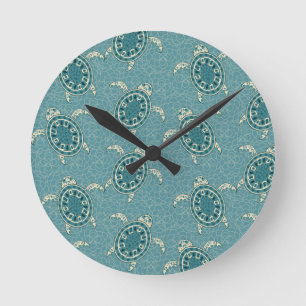 Reloj Redondo Mediano fondo de tortugas