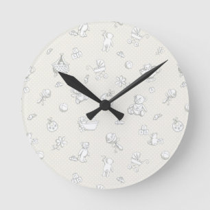 Reloj Redondo Mediano Fondo del bebé