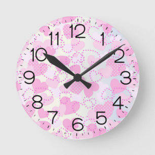 Reloj Redondo Mediano Fondo del el día de San Valentín