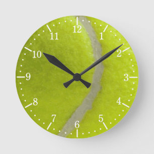 Reloj Redondo Mediano Fondo del patrón de impresión de bolas de tenis