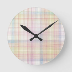 Reloj Redondo Mediano Fondo diseñado del arte de la acuarela, textura