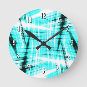 Reloj Redondo Mediano Fondo extendido azul dinámico