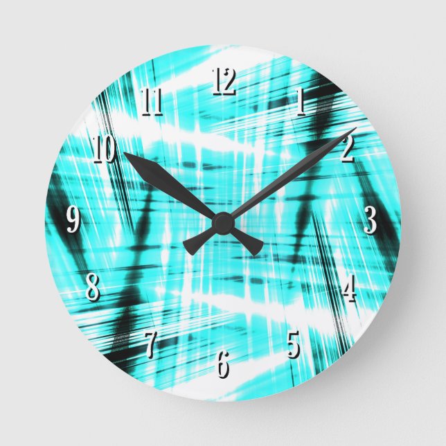 Reloj Redondo Mediano Fondo extendido azul dinámico (Anverso)