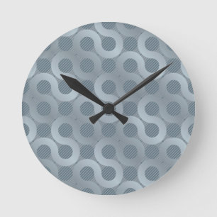 Reloj Redondo Mediano Fondo gris abstracto del flujo