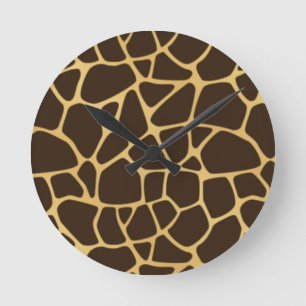 Reloj Redondo Mediano Fondo manchado jirafa