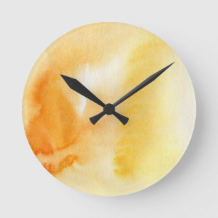 Reloj Redondo Mediano Fondo pintado a mano 14 de la acuarela abstracta
