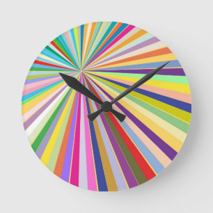 Reloj Redondo Mediano Fondo rayado fresco