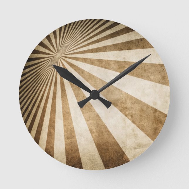 Reloj Redondo Mediano Fondo retro del modelo de la raya (Anverso)