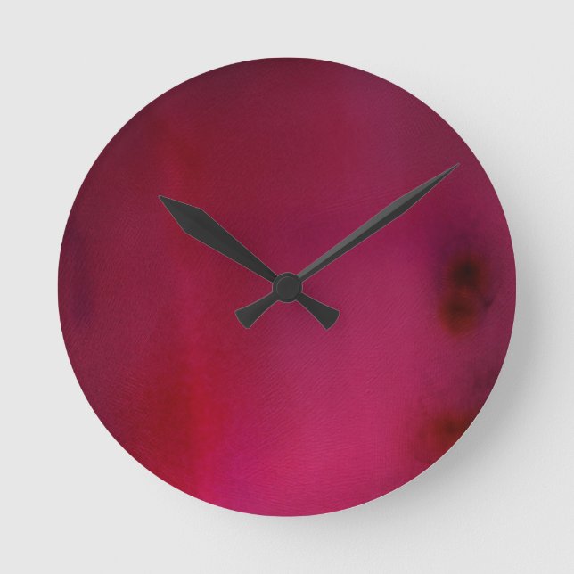 Reloj Redondo Mediano Fondo rosa (Anverso)