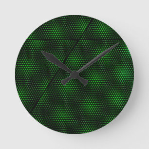 Reloj Redondo Mediano Fondo verde abstracto