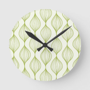 Reloj Redondo Mediano Fondo vertical verde del modelo del ogee