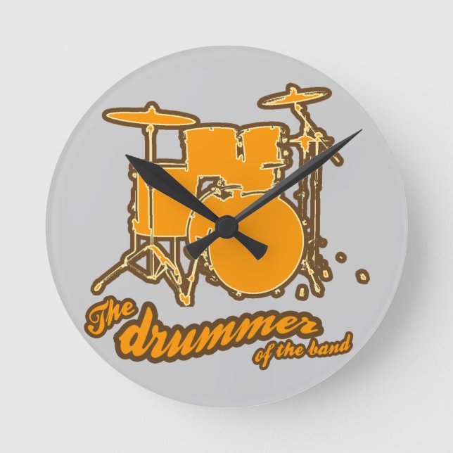 Reloj Redondo Mediano For the drummer (Anverso)