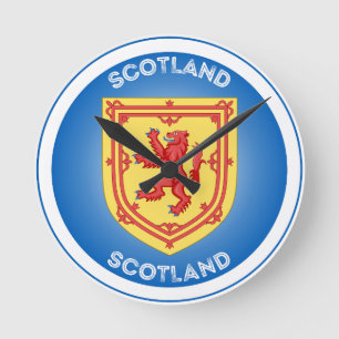 Reloj Redondo Mediano Forma de círculo del escudo de armas de Escocia