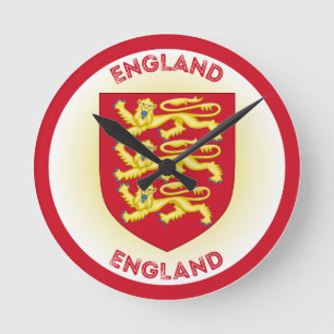 Reloj Redondo Mediano Forma de círculo del escudo de armas de Inglaterra
