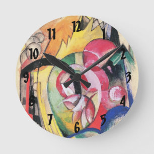 Reloj Redondo Mediano Formas abstractas (también conocidas como Flores d