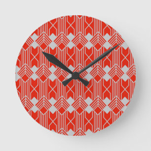 Reloj Redondo Mediano Formas y líneas de diamante Art Deco