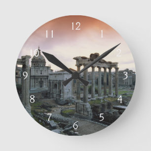 Reloj Redondo Mediano Foro Romano al amanecer