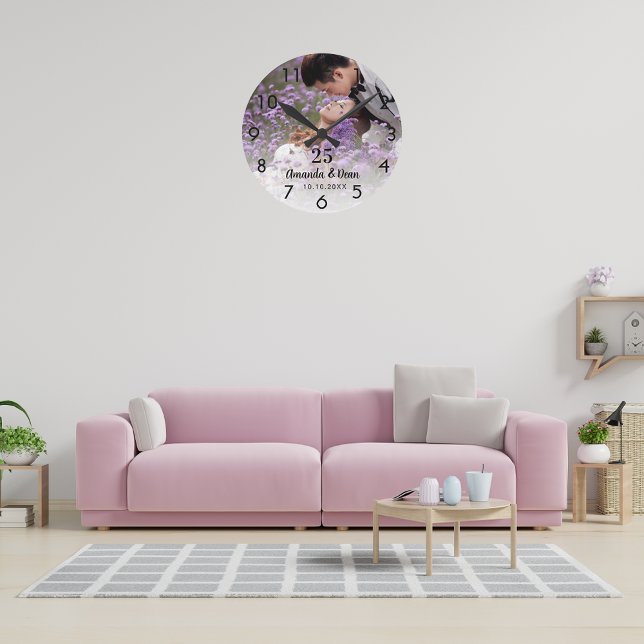 Reloj Redondo Mediano Foto de aniversario de boda (Subido por el creador)