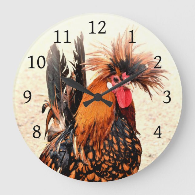 Reloj Redondo Mediano Foto de gallo 136 (Anverso)