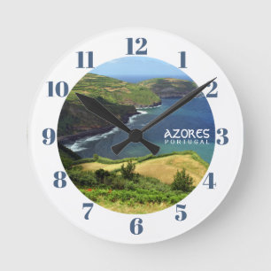 Reloj Redondo Mediano Foto de las islas Azores, Portugal