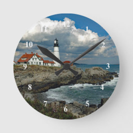 Reloj Redondo Mediano Foto de Maine Portland Head Lighthouse