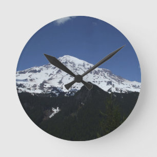 Reloj Redondo Mediano Foto de Mount Rainier