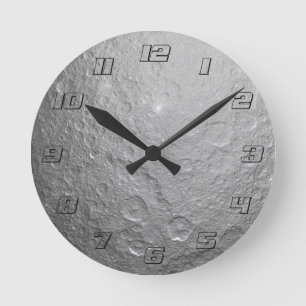Reloj Redondo Mediano Foto detallada de la Luna Llena Superficie lunar