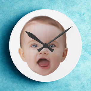 Reloj Redondo Mediano Foto personalizada, Foto personalizada de cara