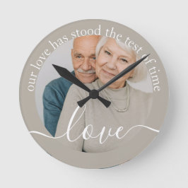 Reloj Redondo Mediano Foto personalizada y foto de texto