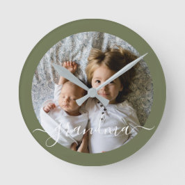Reloj Redondo Mediano Foto personalizado personalizada