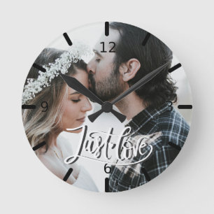 Reloj Redondo Mediano Foto Personalizado - Sólo amor