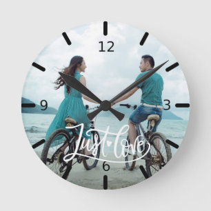 Reloj Redondo Mediano Foto Personalizado - Sólo amor