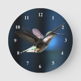 Reloj Redondo Mediano Fotografía de Hummingbird
