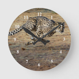 Reloj Redondo Mediano Fotografía de Wildlife Cheetah Running