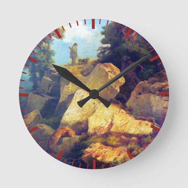 Reloj Redondo Mediano Fox Hunt Josef Navrátil Después De 1850 (Anverso)