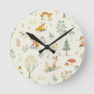 Reloj Redondo Mediano "Foxy Charm Wall Clock"