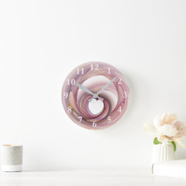 Reloj Redondo Mediano Fractal cardíaco