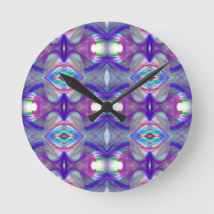 Reloj Redondo Mediano Fractal geométrico abstracto