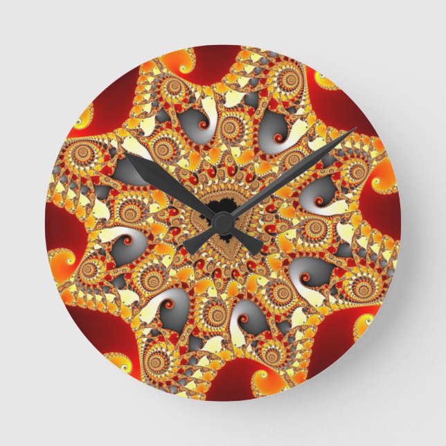 Reloj Redondo Mediano Fragmento de fuego (Anverso)
