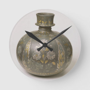 Reloj Redondo Mediano Frasco de Mughal (trabajo de metalistería)