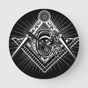 Reloj Redondo Mediano Freemasonry-Masónico-Albañilería