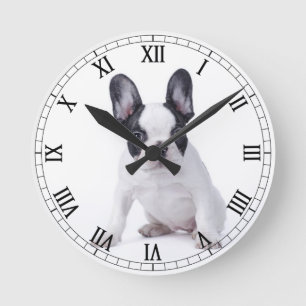 Reloj Redondo Mediano French Bulldog puppy