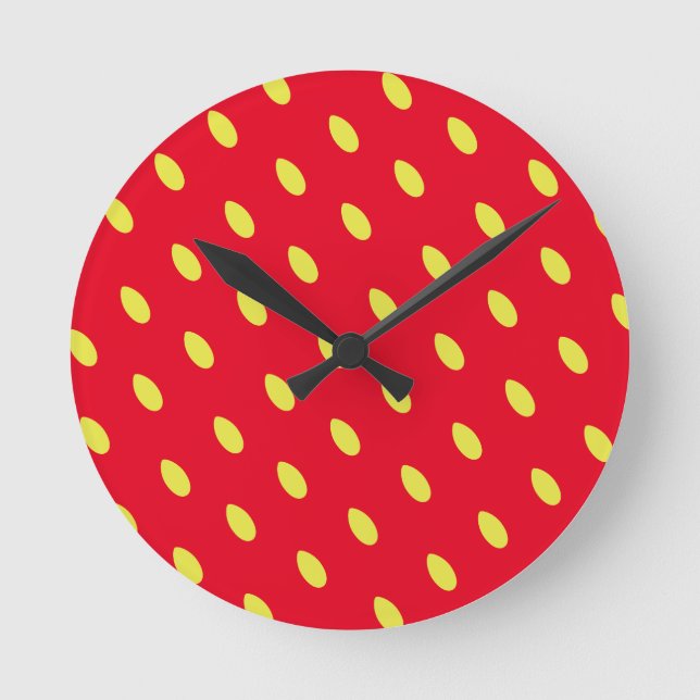 Reloj Redondo Mediano Fresa (Anverso)