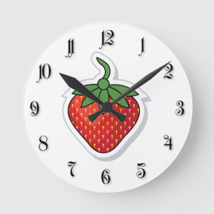 Reloj Redondo Mediano Fresa dulce rojo