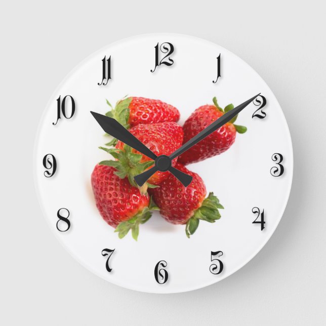 Reloj Redondo Mediano Fresas (Anverso)