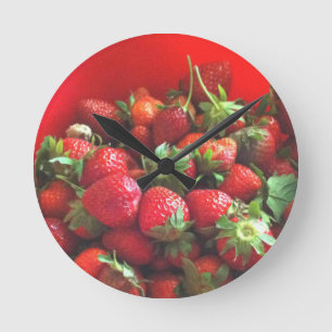 Reloj Redondo Mediano Fresas