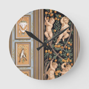 Reloj Redondo Mediano Fresco de Cupids de la iglesia de St. Ambroglio,