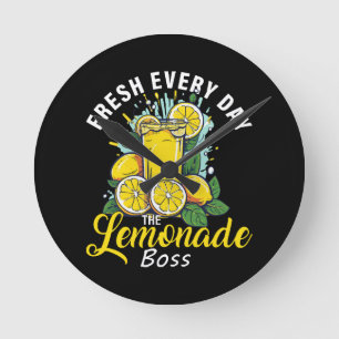 Reloj Redondo Mediano Fresco Todos los Días El Jefe de Limonada