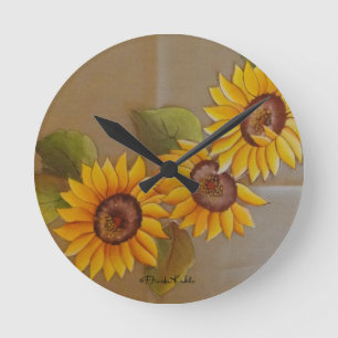 Reloj Redondo Mediano Frida Kahlo pintó los girasoles