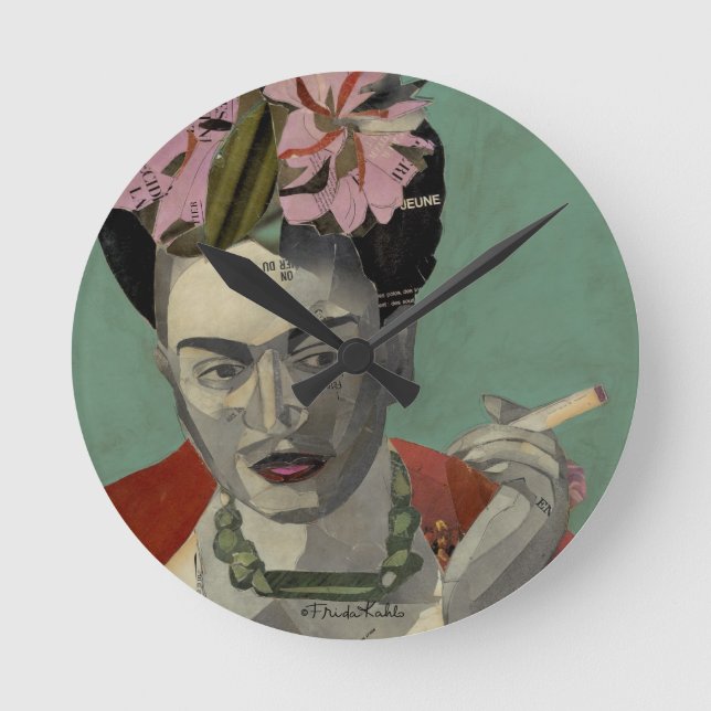 Reloj Redondo Mediano Frida Kahlo por Garcia Villegas (Anverso)